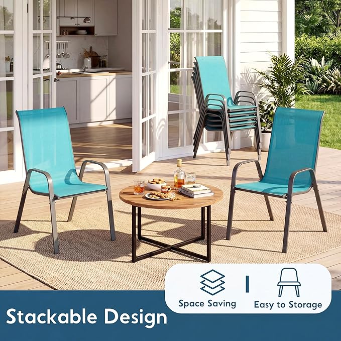 Arlopu 5 Piece Outdoor Patio Dining Set, Porch Furniture