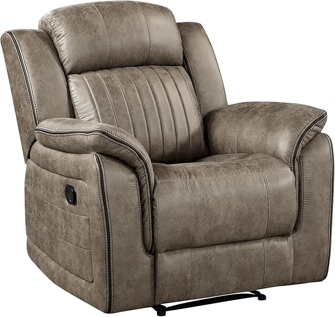 Lexicon Recliner Living Room Set, Home Theater Seating, Manual Polished