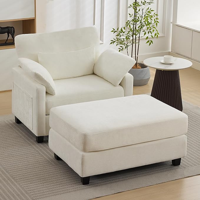 WUTUTUEE 57.5" Oversized Chaise Lounge