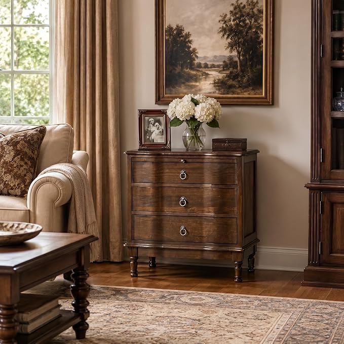 HULALA HOME Solid Wood End Table