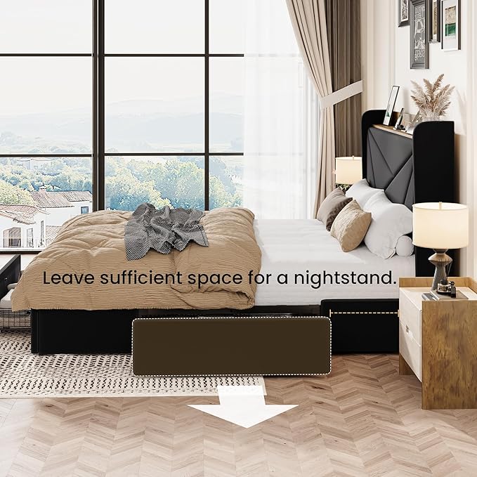 SHA CERLIN Full Size Bed Frame