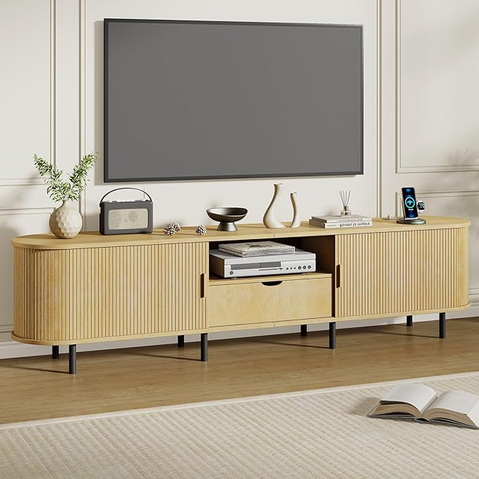 86.6" Mid-Century TV Stand