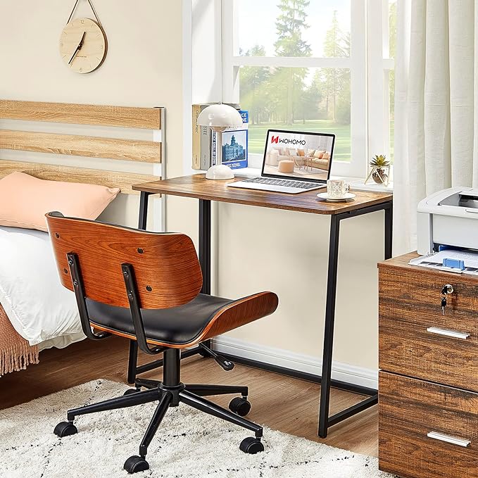 WOHOMO Folding Desk for Small Spaces, 31.5 Inch Foldable Computer Desks