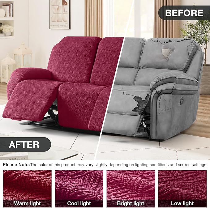 Timeles Recliner Covers for 3 Seater Reclining Couch Covers Sofa Slipcover