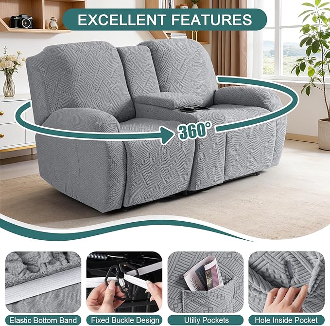 Ruaozz Loveseat Recliner Covers