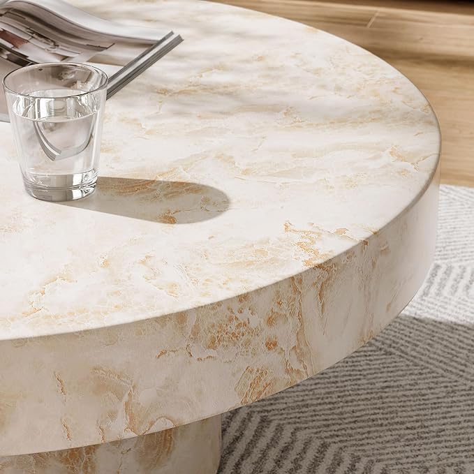 Modway Alora Round Concrete Coffee Table