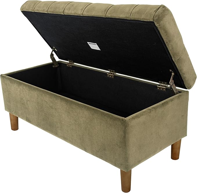 Homepop Home Decor | Tufted Ainsley Button Storage Ottoman Bench
