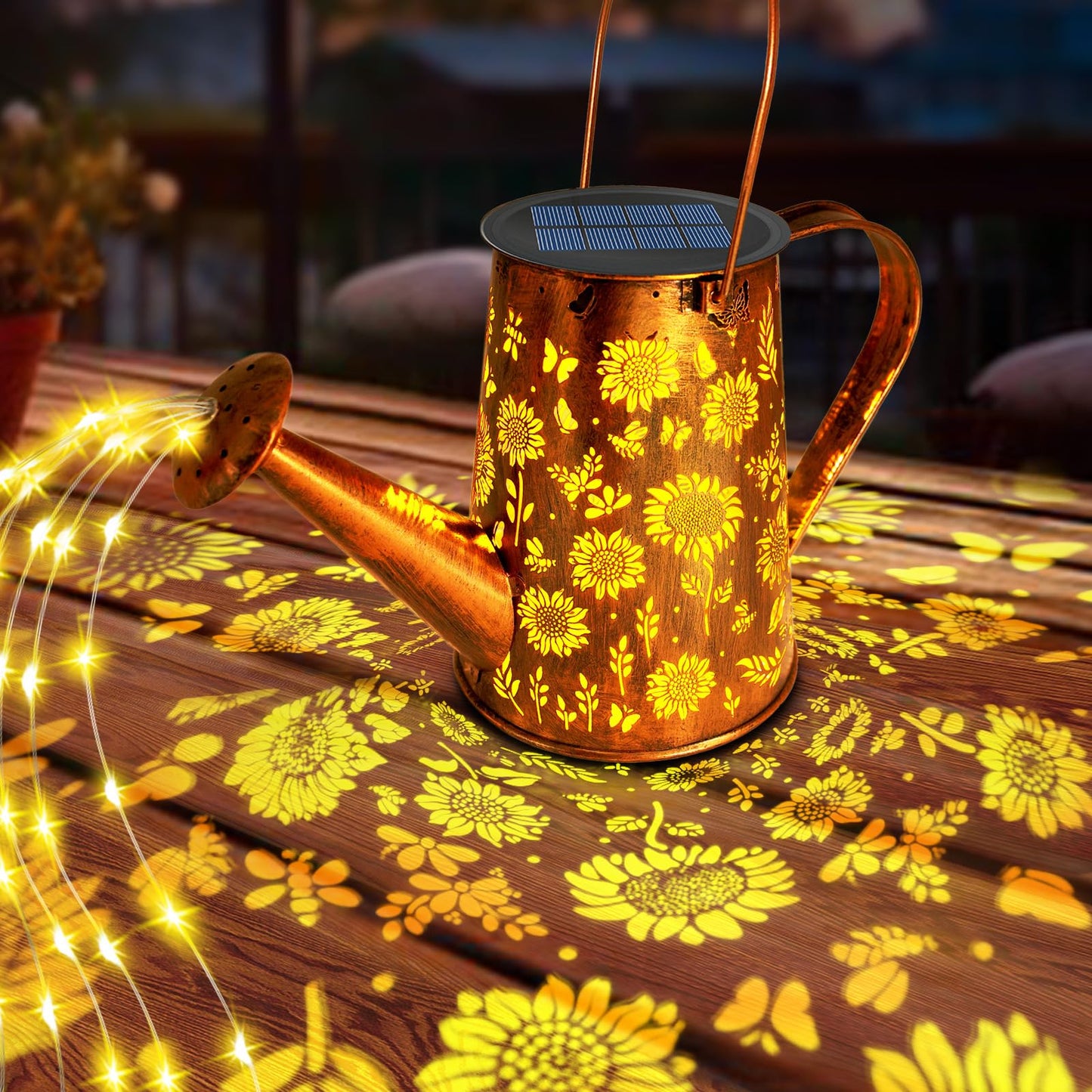 Vcdsoy Solar Watering Can Lights, Sunflower Mother's Day Gifts for Women Mom Grandma Birthday, Large Hanging Solar Lantern Waterproof Outdoor Garden Decorations for Yard Porch Landscape Patio Pathway