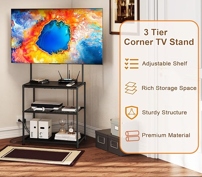 23 Inch to 50 Inch Floor Small Corner TV Stand