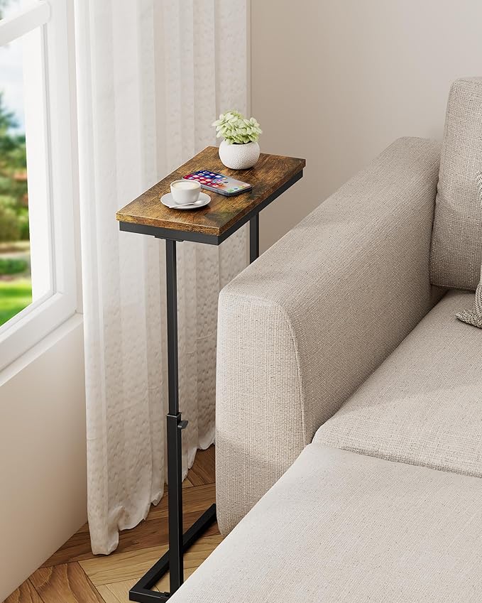 TUTOTAK End Table, Side Table, Tall Couch Table, Sofa Table, Living Room
