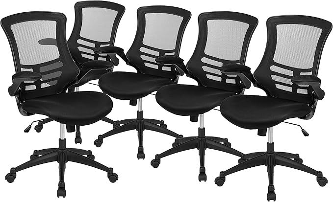 Flash Furniture Kelista Mid-Back Black Mesh Swivel Ergonomic Task Office Chair