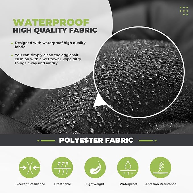 DANGHOOGY Wicker Chair Cushions, Waterproof Outdoor Loveseat Cushions