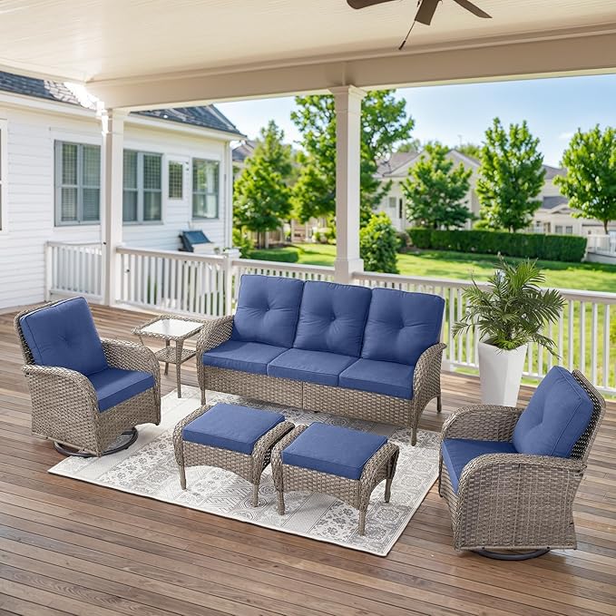 Belord 6 Pieces Wicker Patio Furniture Set