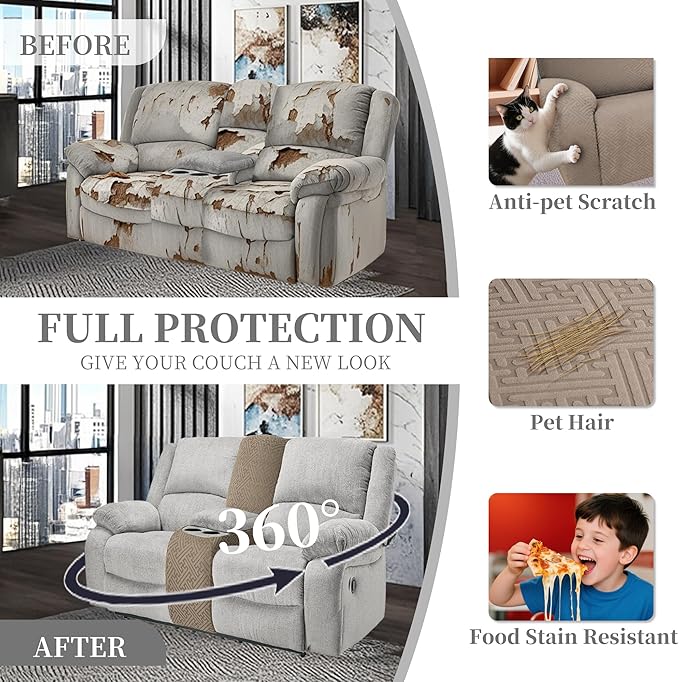 100% Waterproof Sectional Recliner Couch Covers