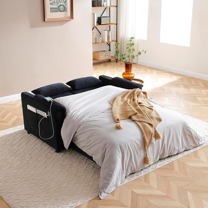 55.5" Small Sleeper Sofa Couch