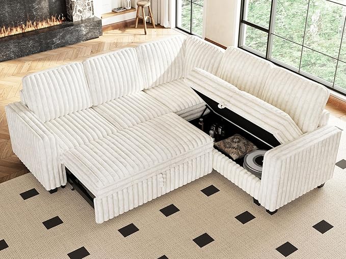Belffin Corduroy Sleeper Sofa