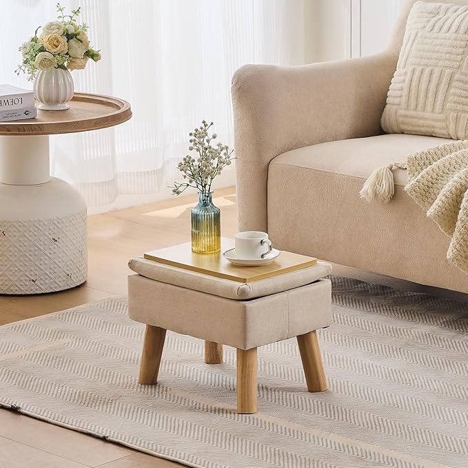 Storage Ottoman, Small Foot Stool Ottoman