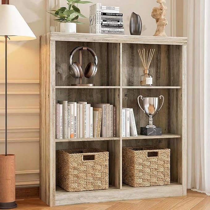 GarveeHome 6 Cube Storage Organizer, 53 Inch Tall Bookcase