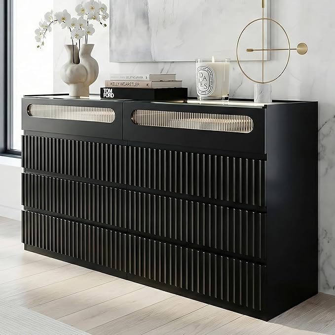senlin Fluted 8 Drawer Dresser,