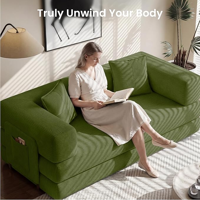 Convertible Floor Sofa Bed | 59’’ Folding Futon Sofa