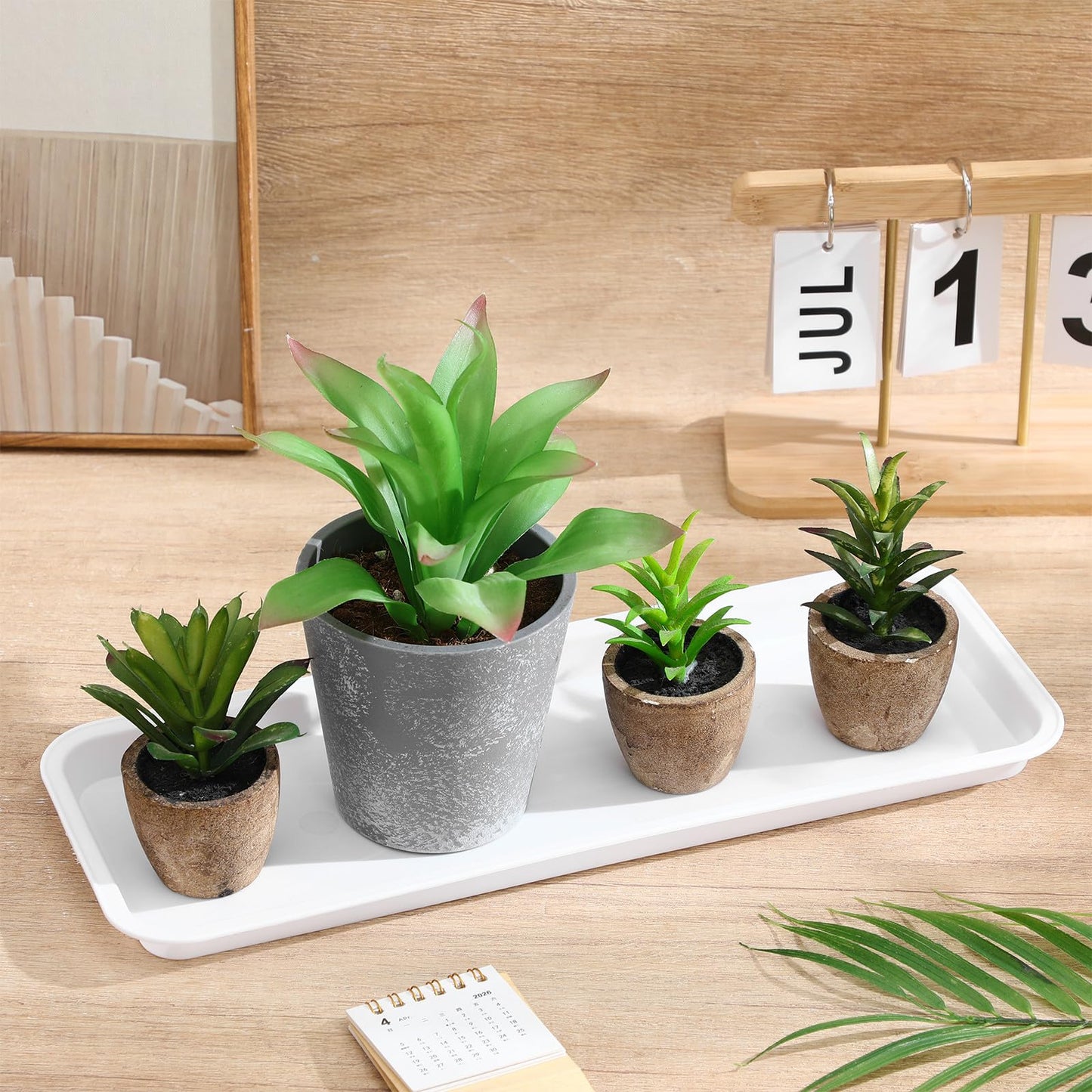 Sewroro 10pcs Rectangular Plant Saucers, Plastic Flower Pot Trays for Indoor Outdoor Use, 15. 7 X 5. 9 Inch Water Catchment Trays for Overwatering Protection, Reusable Bonsai Pot Bases