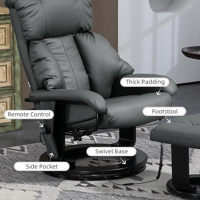 HOMCOM Massage Recliner Chair