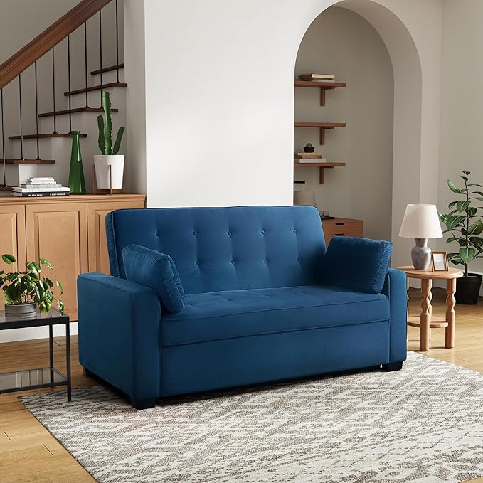 Serta Ainsley 72.6" Convertible Sleeper Sofa, Queen Size, Dreamcoil Comfort