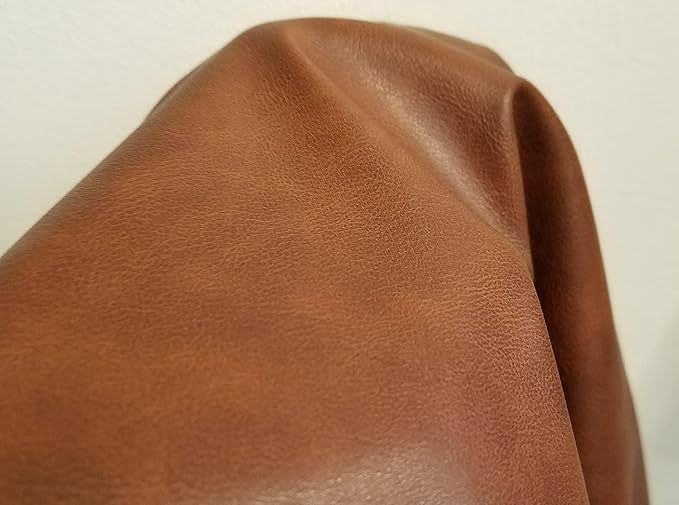 NAT Leathers | Tan Mid Brown Soft Faux Vegan Leather PU | 10 Yards Cut by The