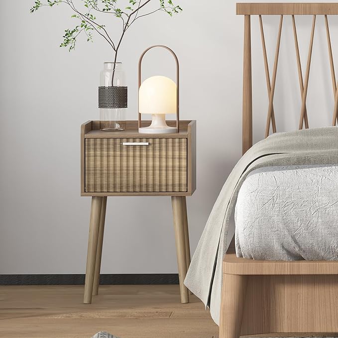 LAATOOREE Small Nightstand Set of 2, Side End Table