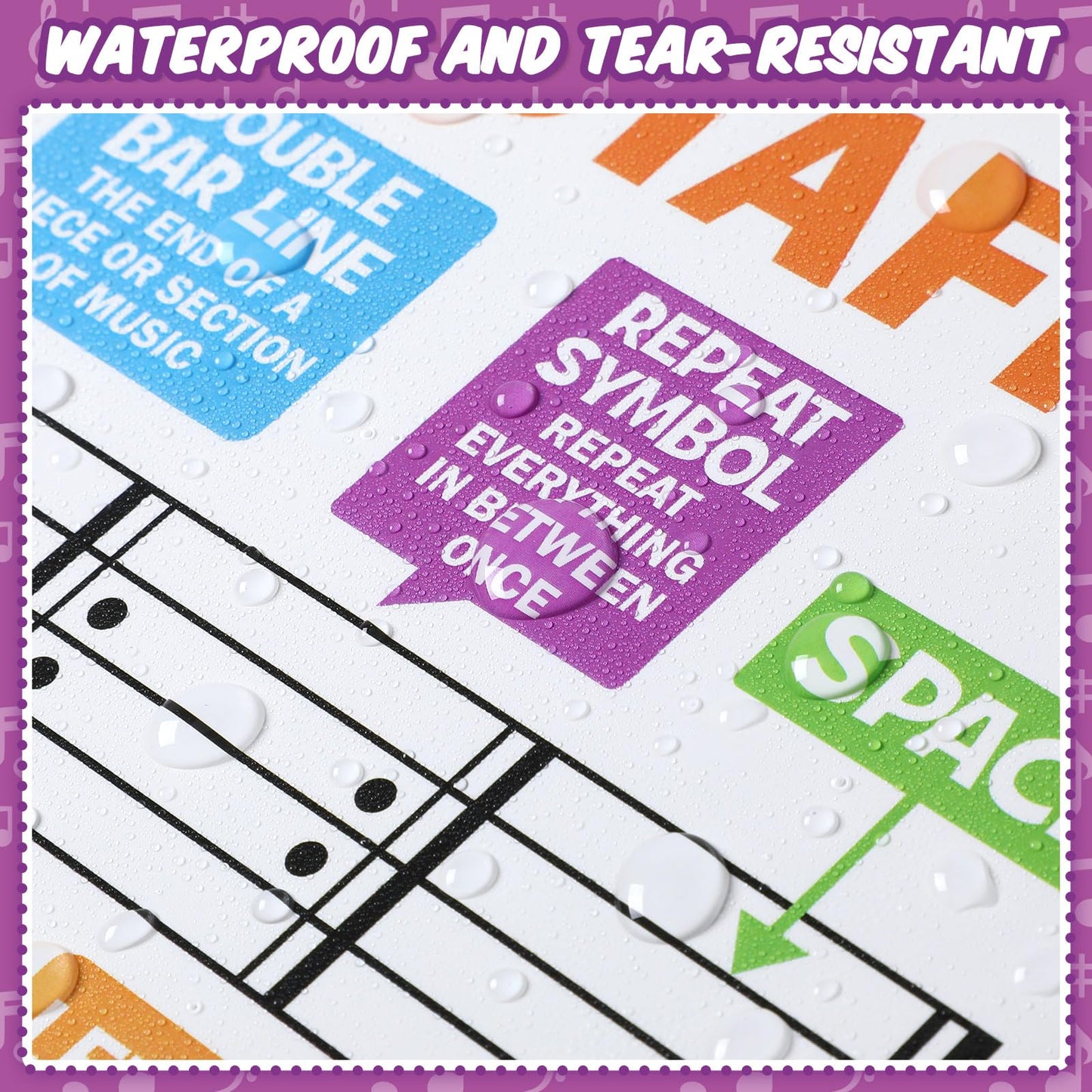 Chiisong 19 Pcs Music Classroom Decorations Music Posters Music Bulletin Board Set Musical Educational Posters Music Elements Bulletin Board Poster for Primary Middle High School Classroom Decorations