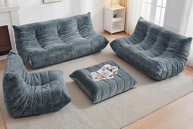 Bean Bag Pouf Ottoman, Foot Stool, Foot Rest