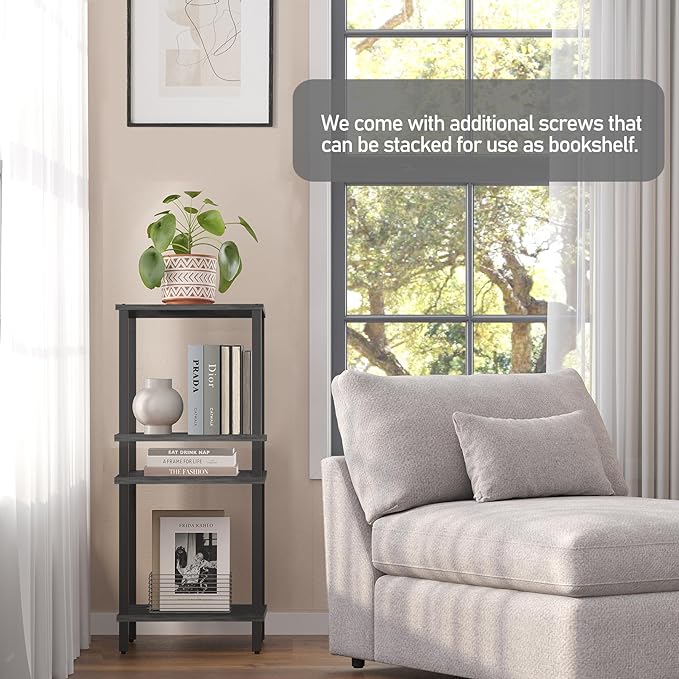 TUTOTAK End Table with Charging Station, Small Side Table with Outlets