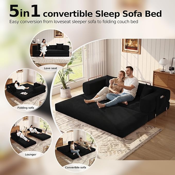 MoonSpeak 78.8''Sleeper Couch Bed