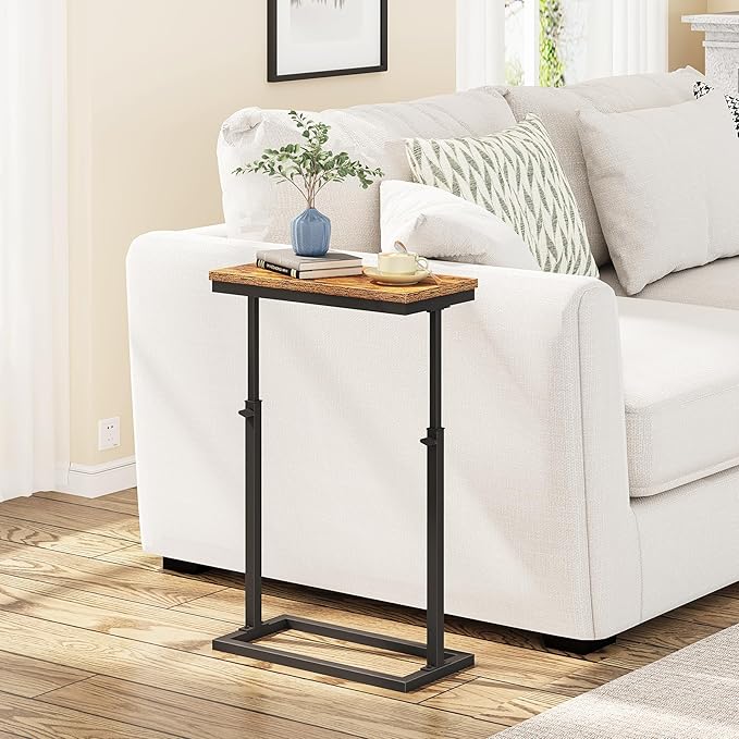 TUTOTAK End Table, Side Table, Tall Couch Table, Sofa Table, Living Room