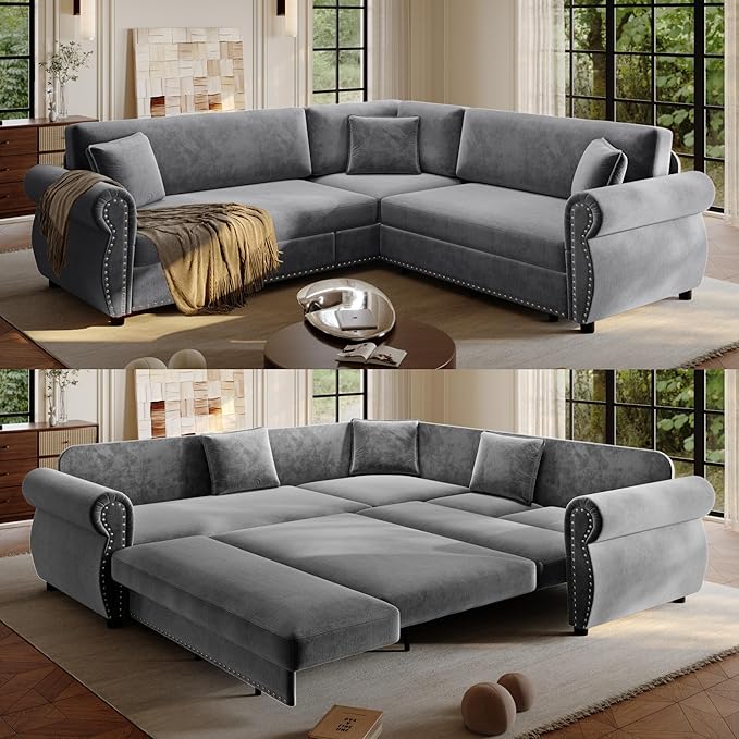 88.2" Sectional Sleeper Sofa