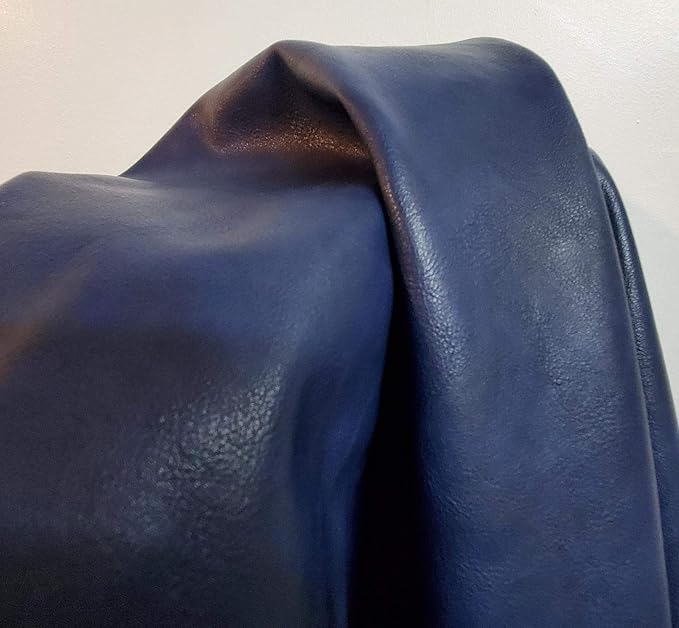 NAT Leathers | Navy Soft Faux Vegan Leather PU | 2 Yard Cut by The Yard |