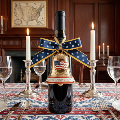 250 Anniversary USA Ornament for Fourth of July Decorations, 3D Metal 1776-2026 Liberty Bell Patriotic Ornaments Independence Day Decorations, 4th of July Gifts for Men Women
