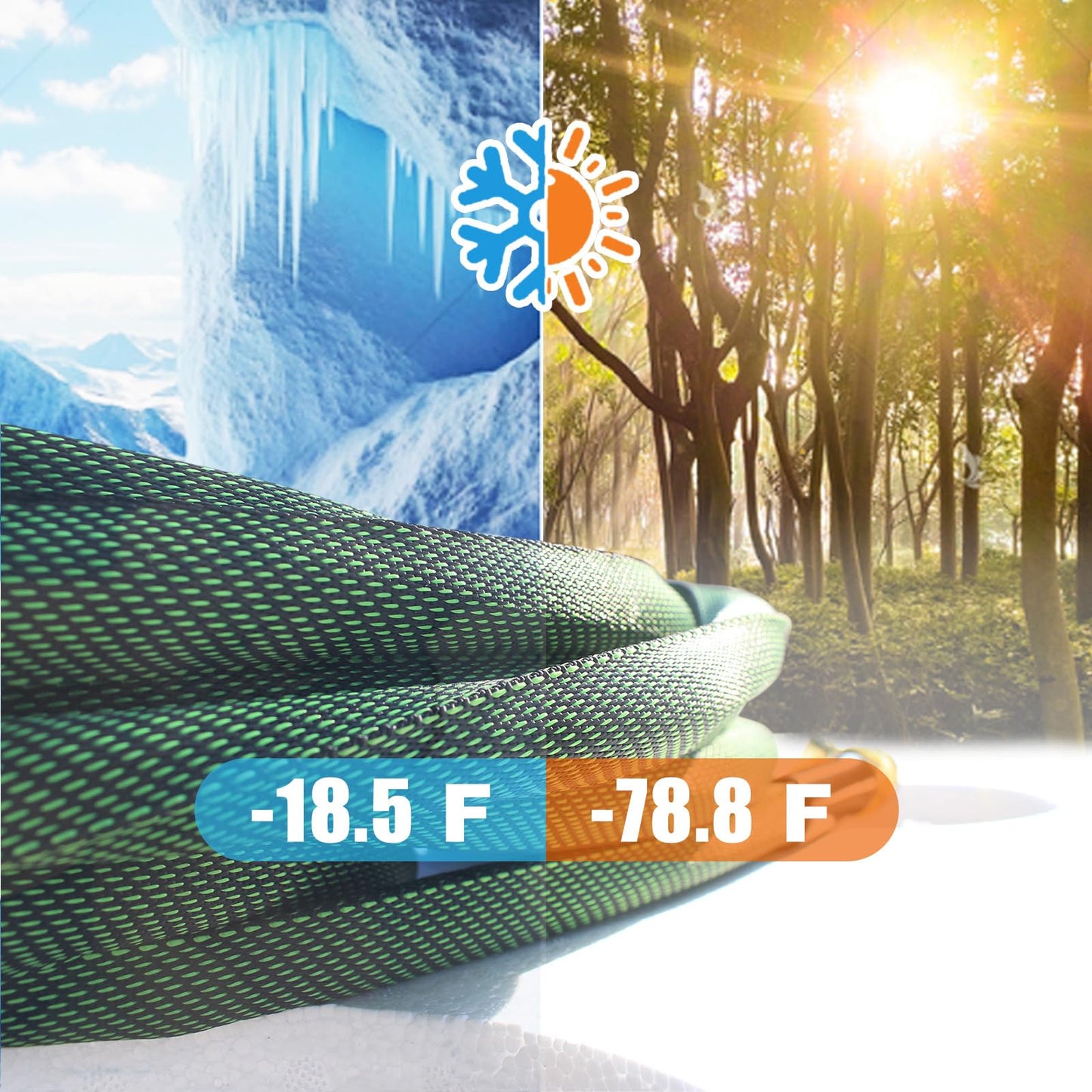 Torioweg Garden Hose 100 FT, Heavy Duty Water Hose with Aluminum Fittings, Puncture Proof All-weather, Ultra-Lightweight and Flexible, Watering and Cleaning for Outdoor, Lawn
