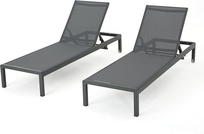 Christopher Knight Home Cape Coral Outdoor Aluminum Chaise Lounges