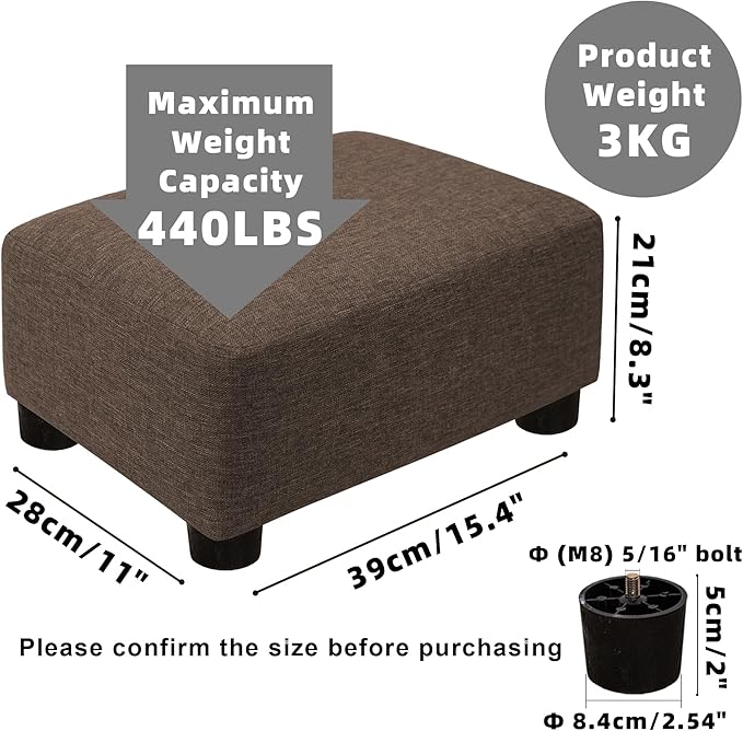 CAROLMADE Small Foot Stool Ottoman Footstool