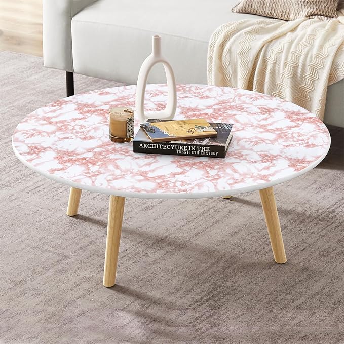 practicalWs White/Pink Marble Contact Paper Granite Peel and Stick Countertops