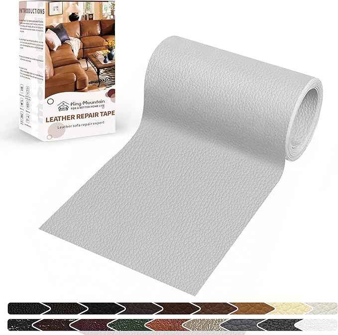 KING MOUNTAIN Leather Repair Patch, 4 x 63 Inches self Adhesive Leather Repair