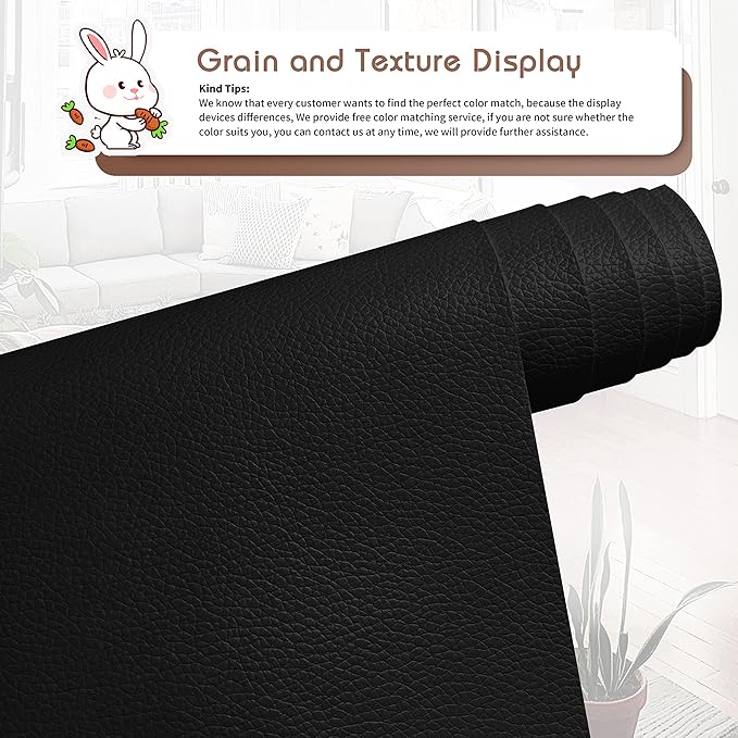 KING MOUNTAIN Leather Repair Patch, 12 x 60 Inches self Adhesive Leather Repair