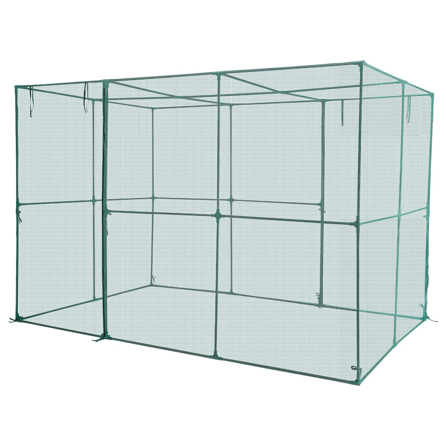 VEVOR Crop Cage, 9.5 x 6.36 x 6.36 ft Plant Protection Tent with Zippered Door, Wind-Resistant Tall Crop Cage, Easy to Install, Outdoor Raised Bed Cover, Tomato Plant Netting for Garden Patio Lawn