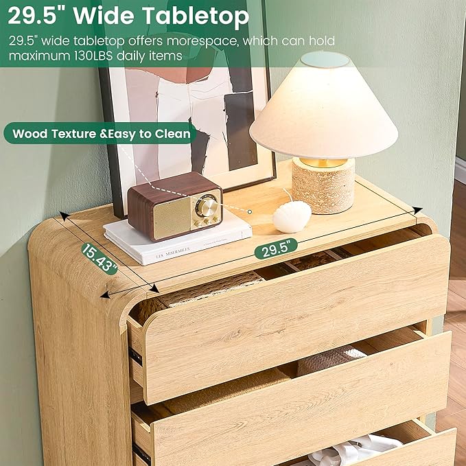 Standifurno 5 Drawer Dresser, Modern Dresser