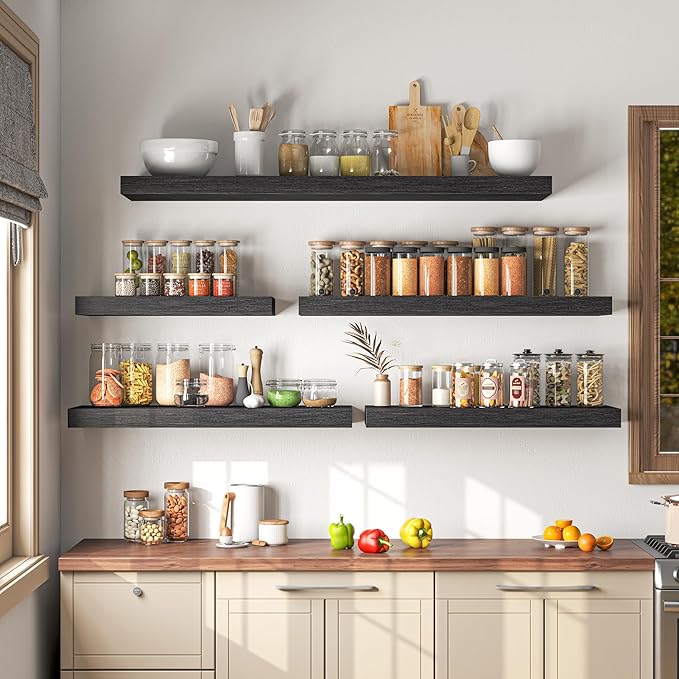 Dreamland 24" Floating Shelves for Wall, Wall-Mounted Shelves for Bedroom