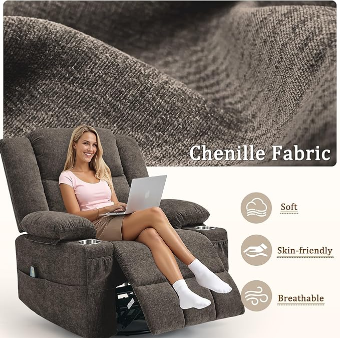 Korser 360° Swivel Rocker Recliner