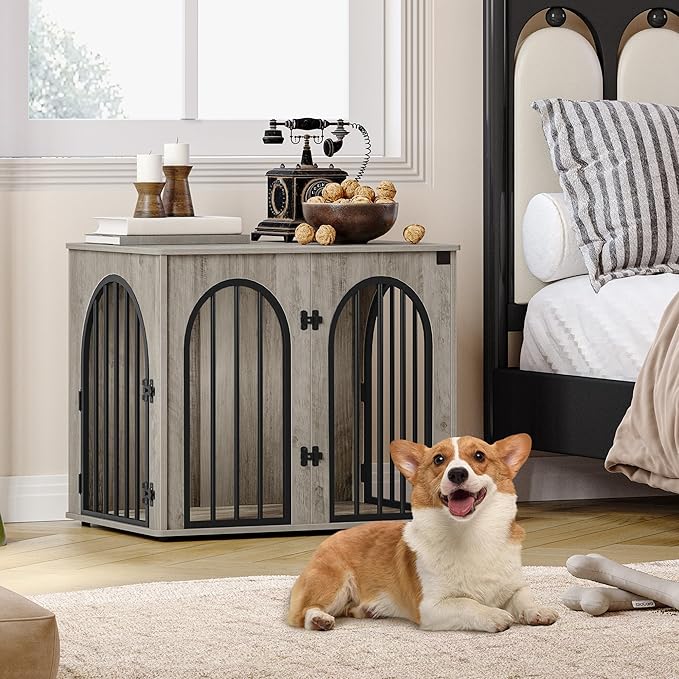 Hzuaneri 26.8'' Wooden Dog Crate Furniture, Indoor Dog Kennel Dogs Cage