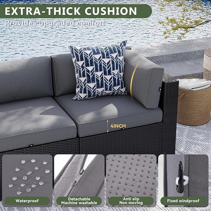 Aoxun 8 Piece Patio Furniture Set