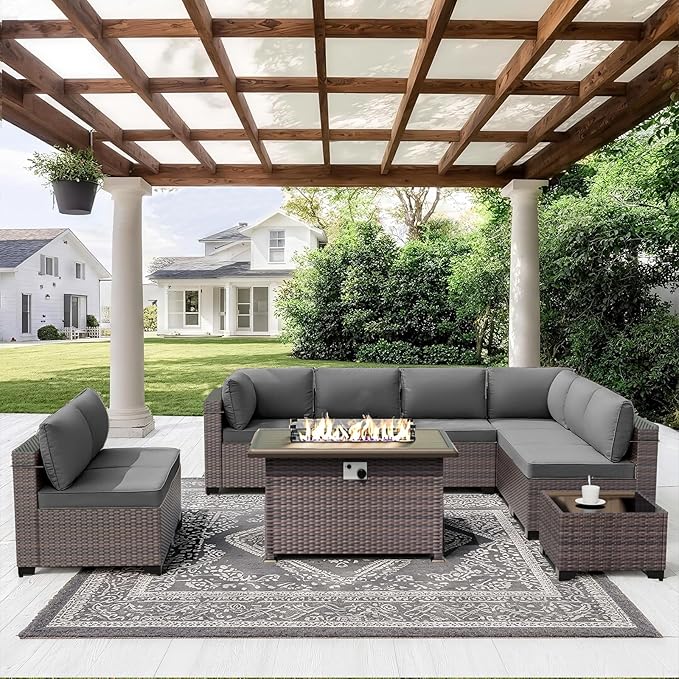 ALAULM 10 Pieces Patio Furniture Set